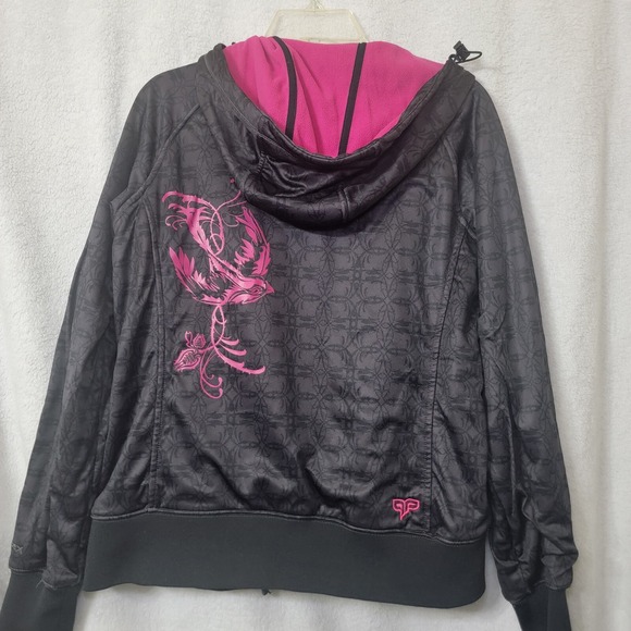 The North Face Fleece Sweater Jacket Hoodie Womens Sz Med Hot Pink TNF Apex‎ - Picture 8 of 16